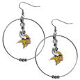 Minnesota Vikings 2 Inch Hoop Earrings